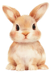 Obraz premium PNG Cute bunny illustration watercolor children's.