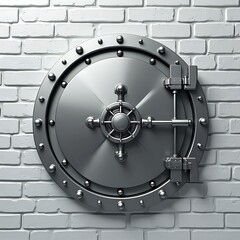 Obraz premium Steel bank vault door, Opened Bank Vault Door Isolated