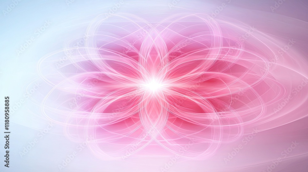 Aufkleber soft pink abstract background with flowing light patterns for artistic and creative projects