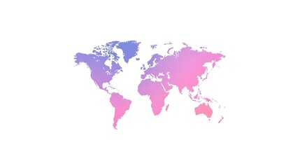 Obraz premium Vibrant World Map, an engaging and colorful representation of global geography featuring modern design elements and clear regional distinctions.