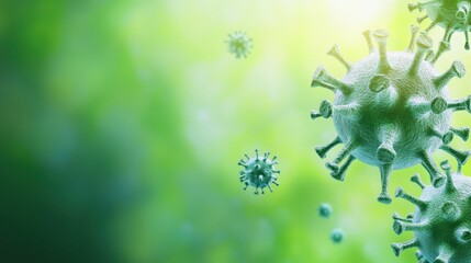 Microscopic view of virus cells, a detailed exploration of structure, health and disease for science