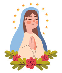 praying miraculous virgin