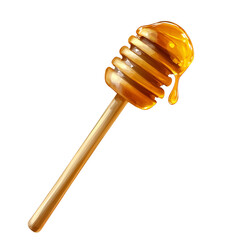 honey dripping from a dipper