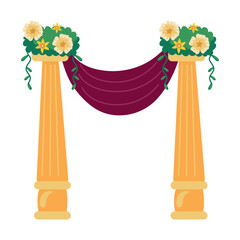 indian wedding columns decor