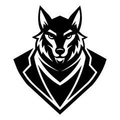wolf head vector