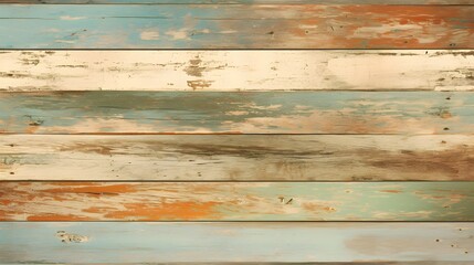 Obraz premium Aged beach wood texture, worn and weathered with time, perfect for adding a rustic touch to your tropical scene