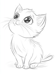 Curious Kitten Sketch