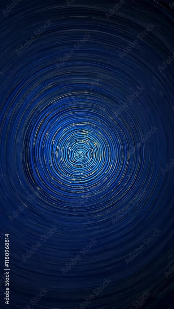 Poster swirling blue patterns create a hypnotic effect in a deep ocean environment during nighttime