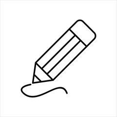 Pencil icon isolated on a white background. Vector illustration.