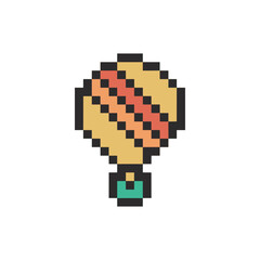 Obraz premium hot air balloon pixel art