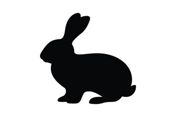 rabbit silhouette vector, rabbit icon vector illustration