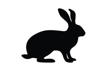 rabbit silhouette vector, rabbit icon vector illustration