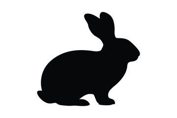 rabbit silhouette vector, rabbit icon vector illustration