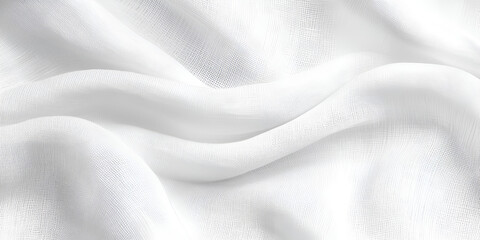 White Silk Drape:  A delicate, flowing piece of white silk fabric with soft, natural folds creates an elegant and timeless backdrop. Its clean.