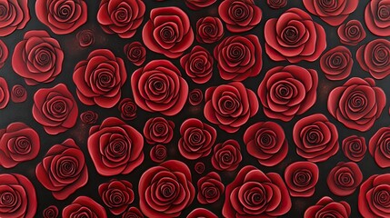Beautiful Red Roses on a Dark Background for Elegant Design and Decoration Purposes