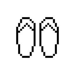 Fototapeta premium sandals pair casual pixel art