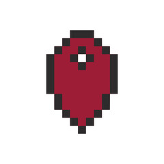 Obraz premium retro map symbol pixel art
