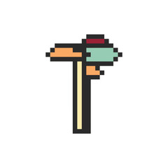 street sign symbol pixel art