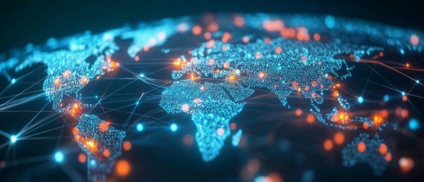 Visual representation of the intricate global business network.