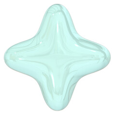 3D Glossy Blue Star 