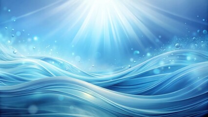 Fototapeta premium Soft blue abstract background with gentle swirls and waves