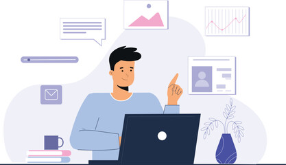 Remote work and digital communication, illustrating professionals working from home effectively.