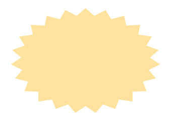 黄色の横長のギザギザしたパンクフレーム