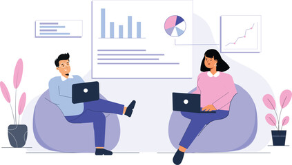 Business training concept focusing on data presentation and analysis to enhance decision-making skills.