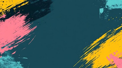 Abstract Colorful Brush Strokes Art Background Design