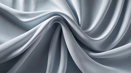 Fototapeta premium Serene Light Blue Silk Fabric: Swirling Drapes and Elegant Texture