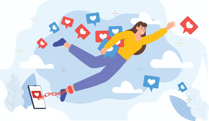 Social media connections and influence, illustrating the power of digital relationships and impact.