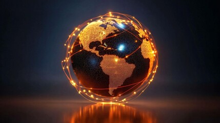 Visual depiction of how online communication bridges distances.