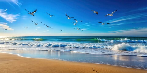 Ocean Waves Repeating Serene Blue