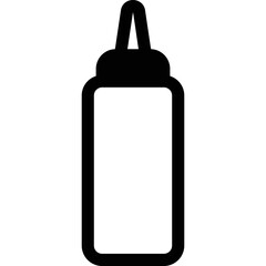 Sauce bottle simple vector icon