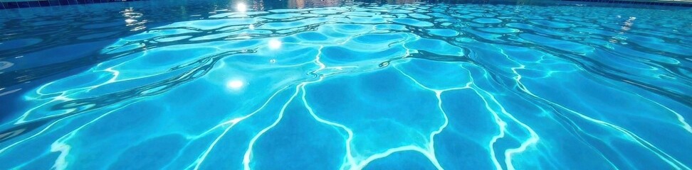 Turbulent blue water, ripped surface, swimming pool ripples, surface, backdrop, graphic