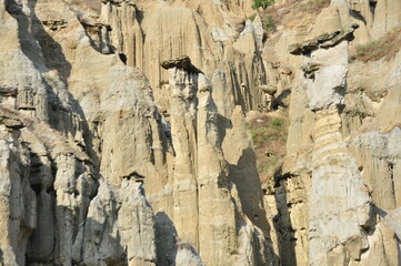Fairy chimneys in Kula, Manisa, Turkey