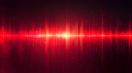 Music abstract concept illustration, sound wave and smoke colored and glowing, graphic resource
