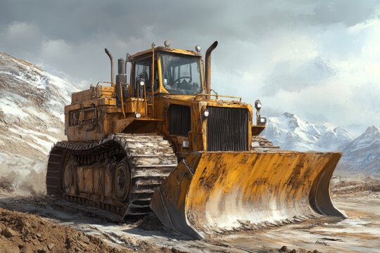 Heavy-Duty Earth Movers: Power Shovel and Dredge in Action for Efficient Digging and Shoveling