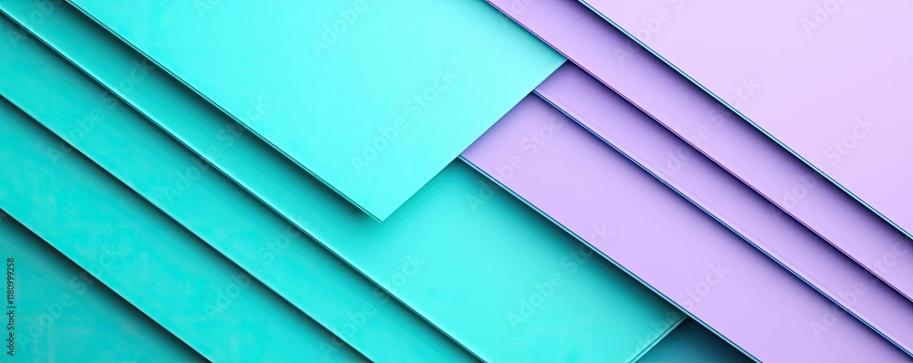 Poster layer abstract background idea. vibrant layered geometric shapes in teal and lavender create a moder
