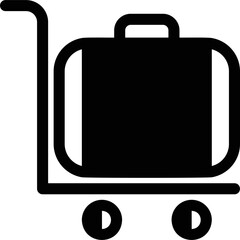 Simple vector icon luggage

