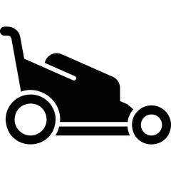 Simple vector icon lawn mower
