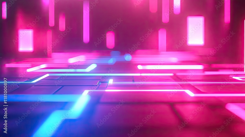 Poster matrix abstract background concept. futuristic neon patterns with vibrant colors for digital backgro