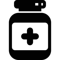 Obraz premium Simple vector icon of pill jar