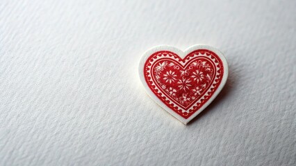 Fototapeta premium graphic design elements, heart shape sticker, valentine's day decoration, close-up photo, symbol of love, texture, red heart shape, sticker detail, heart, love, valentine, shape, wood, symbol, decorat