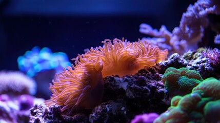 Fototapeta premium Vibrant Coral Reef Ecosystem: A Stunning Underwater Scene