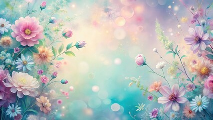 Whimsical Floral Backgrounds, abstract art, soft pastels,  abstract art