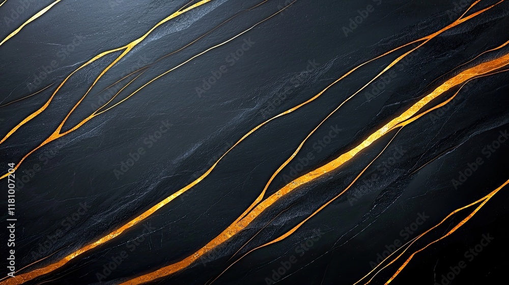 Poster elegant abstract background with bold gold lines on dark surface creating modern artistic texture