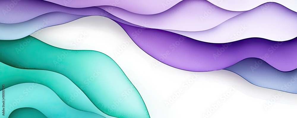 Poster watercolor abstract background idea. abstract design featuring layered waves in vibrant colors for c