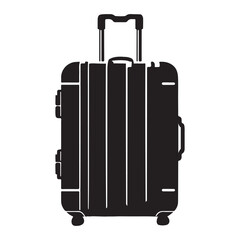 Rolling Suitcase Silhouette Icon for Travel