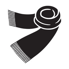 Warm winter scarf fashion accessory trendy style silhouette icon